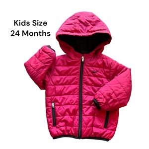 Kids Size 24 Months Nike Snow Winter Puffer Jacket Hooded Waterproof Pink